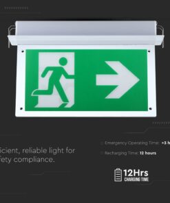 LED Φωτιστικό Ασφαλείας Χωνευτό 2W V-TAC PRO Samsung Chip IP20 140lm Ψυχρό Λευκό 6000K – 835