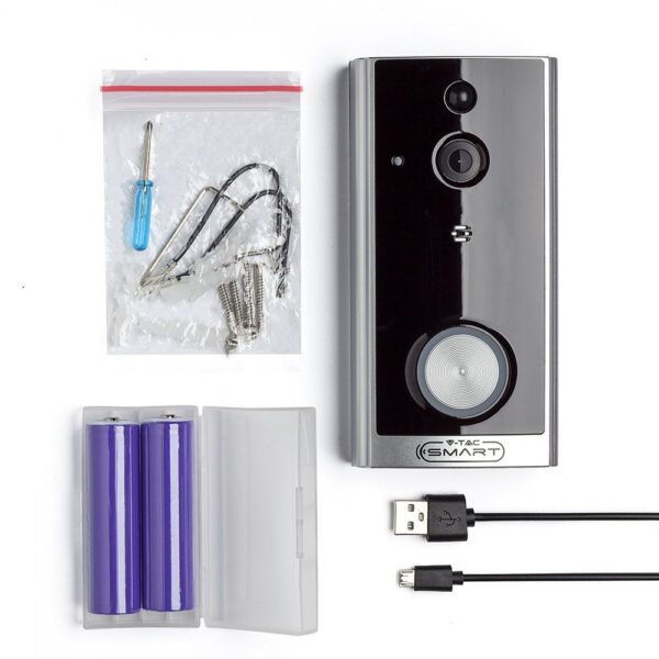 720P IP Wi-Fi Smart Video Θυροτηλεόραση με Αυτόματη Παρακολούθηση και Νυχτερινή Λήψη Λευκή V-TAC – 8355