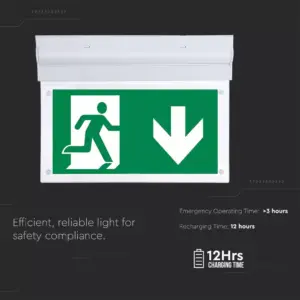 LED Φωτιστικό Ασφαλείας Επιφανειακό 2W V-TAC PRO Samsung Chip IP20 140lm Ψυχρό Λευκό 6000K – 836