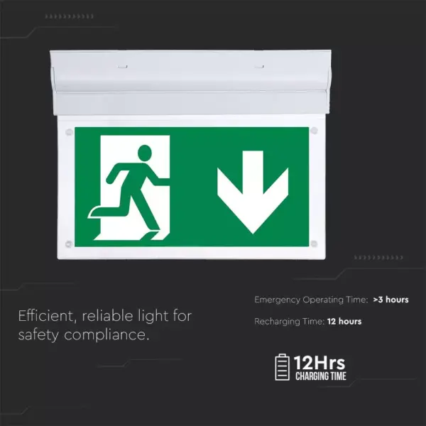 LED Φωτιστικό Ασφαλείας Επιφανειακό 2W V-TAC PRO Samsung Chip IP20 140lm Ψυχρό Λευκό 6000K – 836