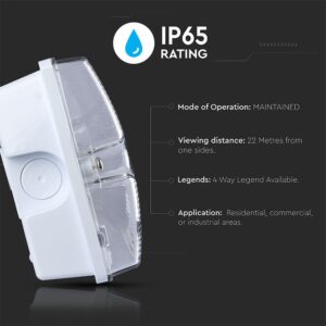 LED Φωτιστικό Ασφαλείας Επιφανειακό 4W V-TAC PRO Samsung Chip IP65 190lm Ψυχρό Λευκό 6000K – 838