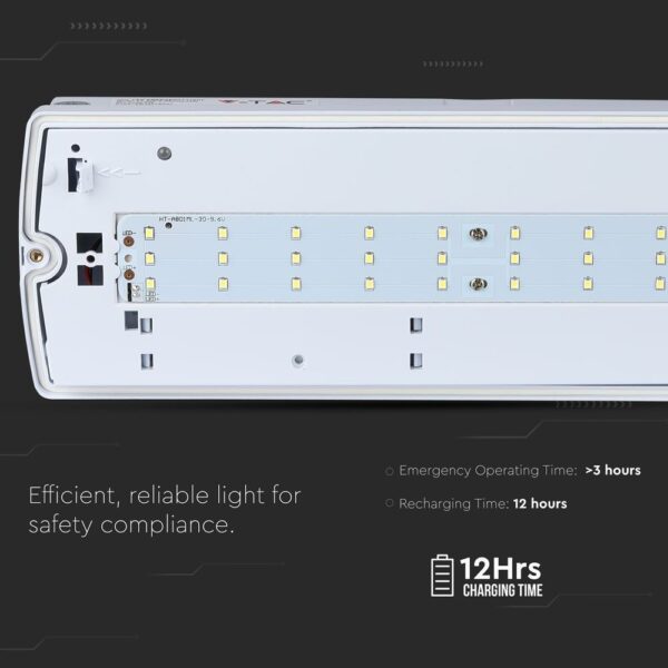 LED Φωτιστικό Ασφαλείας Επιφανειακό 4W V-TAC PRO Samsung Chip IP65 190lm Ψυχρό Λευκό 6000K – 838