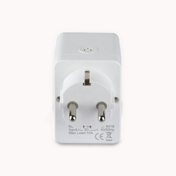 Wi-Fi Mini Πρίζα με USB Smart Home Συμβατή Με Amazon Alexa & Google Home V-TAC – 8416
