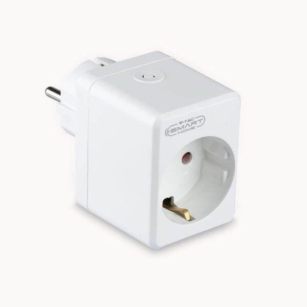 Wi-Fi Mini Πρίζα με USB Smart Home Συμβατή Με Amazon Alexa & Google Home V-TAC – 8416