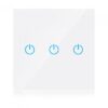 Wi-Fi Διακόπτης Αφής Τριπλός Λευκός Χωνευτός Smart Home Συμβατός Με Amazon Alexa & Google Home V-TAC – 8419