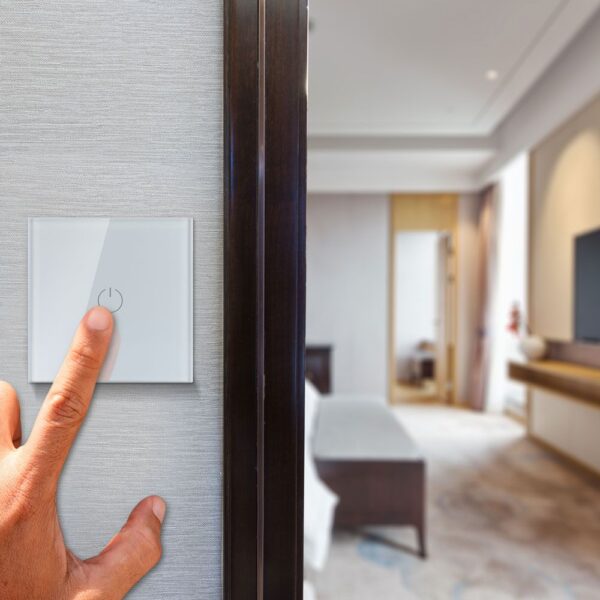 Wi-Fi Διακόπτης Αφής Χωνευτός Λευκός Smart Home Συμβατός Με Amazon Alexa & Google Home V-TAC – 8417