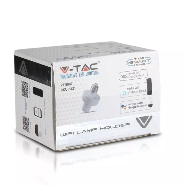 WiFi Ντουί λαμπτήρα E27 V-TAC συμβατό με Amazon Alexa & Google Assistant – 8421