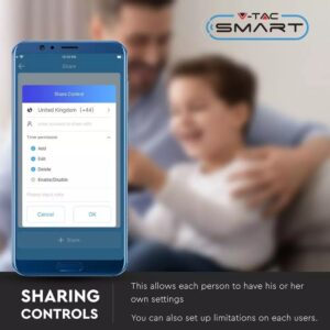 WiFi Ντουί λαμπτήρα E27 V-TAC συμβατό με Amazon Alexa & Google Assistant – 8421
