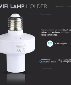 WiFi Ντουί λαμπτήρα E27 V-TAC συμβατό με Amazon Alexa & Google Assistant – 8421