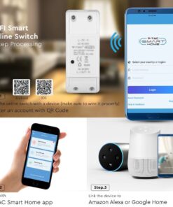 Wi-Fi Διακόπτης Online Switch Smart Home Συμβατός Με Amazon Alexa & Google Home V-TAC – 8422
