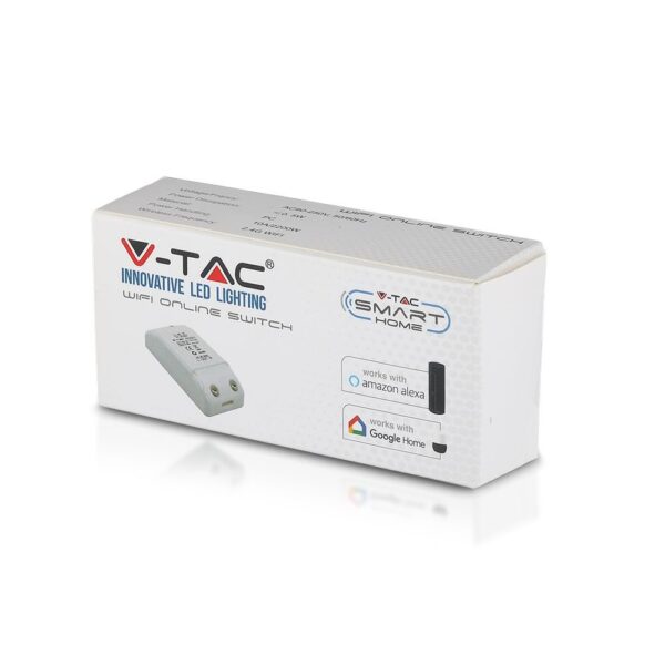 Wi-Fi Διακόπτης Online Switch Smart Home Συμβατός Με Amazon Alexa & Google Home V-TAC – 8422