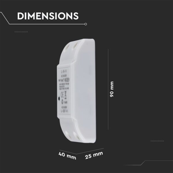 Wi-Fi Διακόπτης Online Switch Smart Home Συμβατός Με Amazon Alexa & Google Home V-TAC – 8422