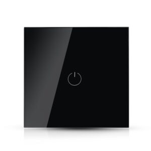 Wi-Fi Διακόπτης Αφής Χωνευτός Μαύρος Smart Home Συμβατός Με Amazon Alexa & Google Home V-TAC – 8423VT