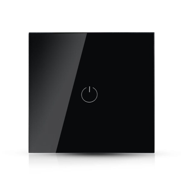 Wi-Fi Διακόπτης Αφής Χωνευτός Μαύρος Smart Home Συμβατός Με Amazon Alexa & Google Home V-TAC – 8423VT