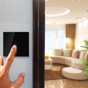 Wi-Fi Διακόπτης Αφής Χωνευτός Μαύρος Smart Home Συμβατός Με Amazon Alexa & Google Home V-TAC – 8423VT