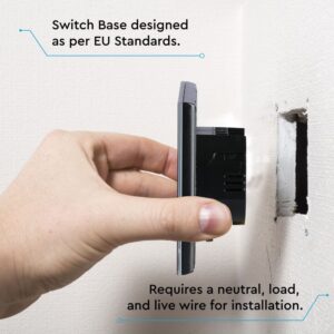 Wi-Fi Διακόπτης Αφής Χωνευτός Μαύρος Smart Home Συμβατός Με Amazon Alexa & Google Home V-TAC – 8423VT