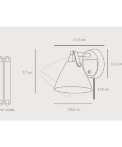 Επιτοίχιο Φωτιστικό DFTP Strap 15 1xGU10 Λευκού Χρώματος – 84291001