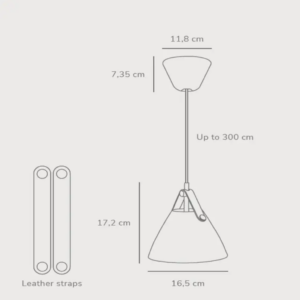 Κρεμαστό Φωτιστικό DFTP Strap16 1xGU10 Κρεμαστό Μαύρου Χρώματος – 84303003