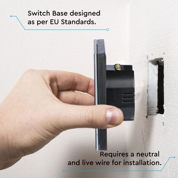 Wi-Fi Dimmer Διακόπτης Αφής Μαύρος Χωνευτός Smart Home Συμβατός Με Amazon Alexa & Google Home V-TAC – 8432