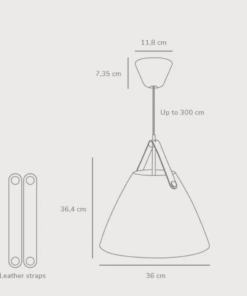 Κρεμαστό Φωτιστικό DFTP Strap 36 1xE27 Μπεζ Χρώματος – 84343009