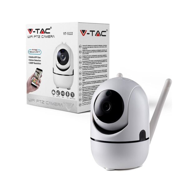 1080P IP Wi-Fi Camera εσωτερικού χώρου Περιστρεφόμενη με Αυτόματη Παρακολούθηση και Νυχτερινή Λήψη V-TAC – 8439