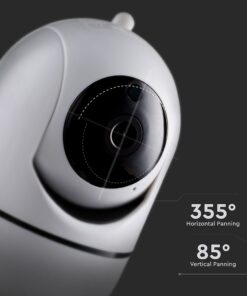 1080P IP Wi-Fi Camera εσωτερικού χώρου Περιστρεφόμενη με Αυτόματη Παρακολούθηση και Νυχτερινή Λήψη V-TAC – 8439