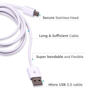 Καλώδιο USB 2.0 σε Micro USB 3M Λευκό V-TAC – 8451