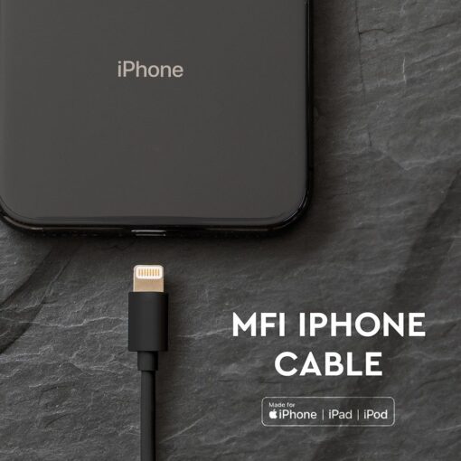 Καλώδιο Iphone 1.5m Μαύρου Χρώματος Με MFI V-TAC – 8452