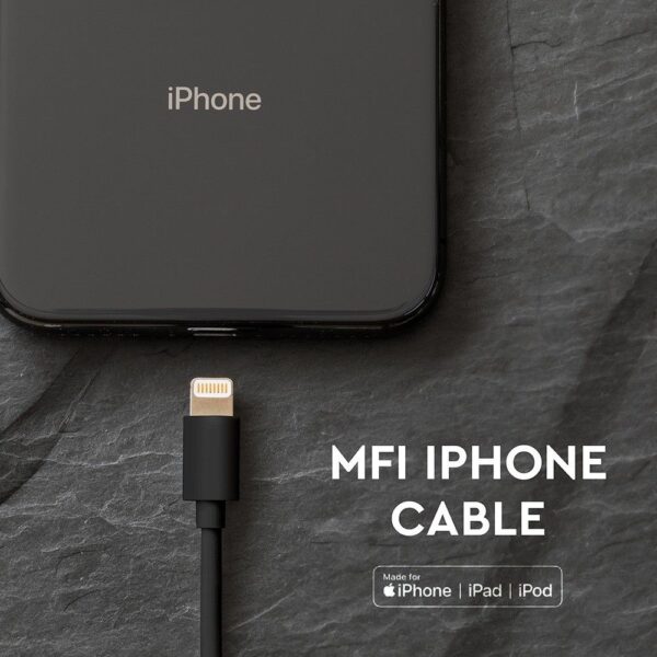Καλώδιο Iphone 1.5m Μαύρου Χρώματος Με MFI V-TAC – 8452