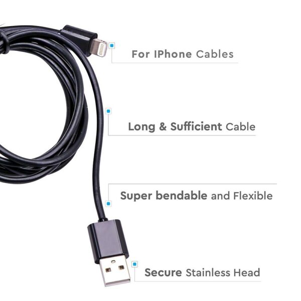 Καλώδιο Iphone 1.5m Μαύρου Χρώματος Με MFI V-TAC – 8452