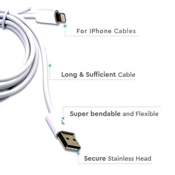 Καλώδιο Iphone 1.5m Λευκού Χρώματος Με MFI V-TAC – 8453