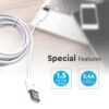 Καλώδιο Iphone 1.5m Λευκού Χρώματος Με MFI V-TAC – 8453