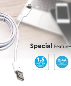 Καλώδιο Iphone 1.5m Λευκού Χρώματος Με MFI V-TAC – 8453