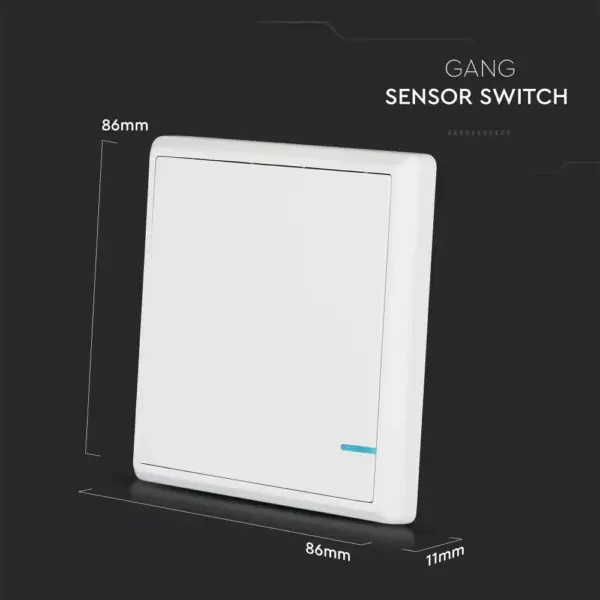 Ασύρματος διακόπτης RF μονός Wireless λευκός μπαταρίας V-TAC – 8460