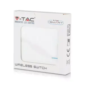 Ασύρματος διακόπτης RF μονός Wireless λευκός μπαταρίας V-TAC – 8460