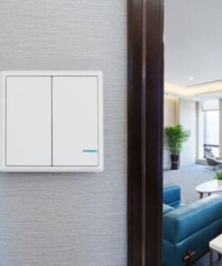 Ασύρματος διακόπτης RF διπλός Wireless λευκός μπαταρίας V-TAC – 8461