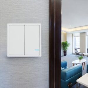 Ασύρματος διακόπτης RF διπλός Wireless λευκός μπαταρίας V-TAC – 8461
