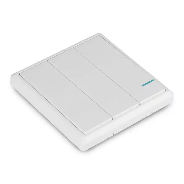 Ασύρματος διακόπτης RF τριπλός Wireless λευκός μπαταρίας V-TAC – 8462
