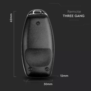 Ασύρματος Διακόπτης-Μπρελόκ RF Τριπλός Wireless Μαύρος V-TAC – 8463