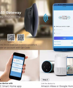 Wi-Fi Πύλη RF433 Smart Home Συμβατή Με Amazon Alexa & Google Home V-TAC – 8466
