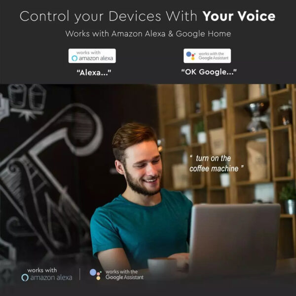 Wi-Fi Πύλη RF433 Smart Home Συμβατή Με Amazon Alexa & Google Home V-TAC – 8466