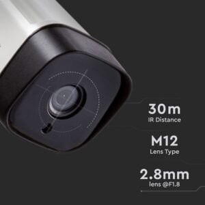 Κάμερα εσωτερικού/εξωτερικού χώρου IP65 2MP λευκή analog High Definition AHD/CVI/TVI/CVBS V-TAC – 8475