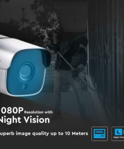 1080P IP Κάμερα εσωτερικού/εξωτερικού χώρου 2MP λευκή IP65 V-TAC – 8478