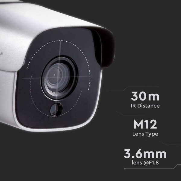 1080P IP Κάμερα εσωτερικού/εξωτερικού χώρου 2MP λευκή IP65 V-TAC – 8478