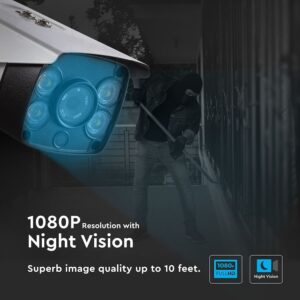 1080P IP Κάμερα εσωτερικού/εξωτερικού χώρου 2MP λευκή IP65 V-TAC – 8479