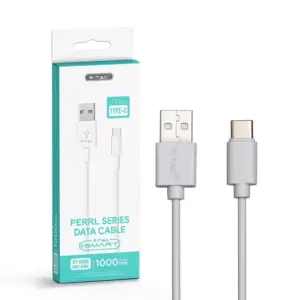 Καλώδιο USB Type C λευκό 1m Pearl Series V-TAC – 8482
