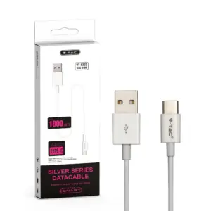 Καλώδιο USB Type C λευκό 1m Silver Series V-TAC – 8486