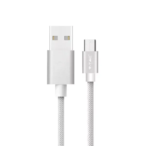 Καλώδιο Micro USB ασημί 1m Platinum Series V-TAC - 8489