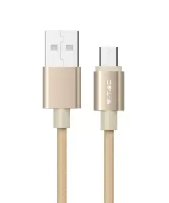 Καλώδιο Micro USB χρυσό 1m Platinum Series V-TAC – 8490