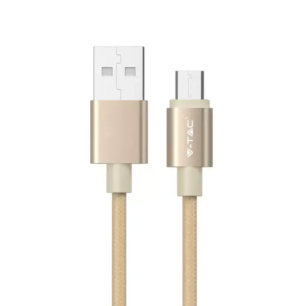 Καλώδιο Micro USB χρυσό 1m Platinum Series V-TAC - 8490